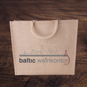 Jute Tasche mit baltic weinkontor Logo