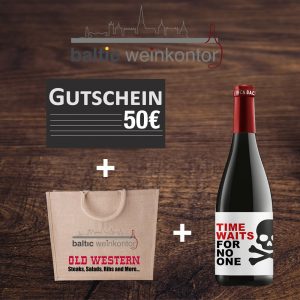 Gutschein baltic weinkontor 50€ + Jutetasche + Rotwein
