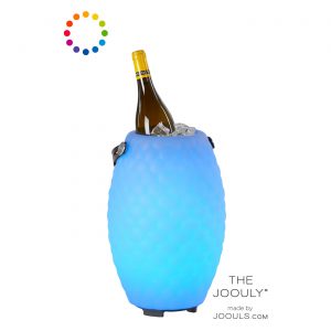 The Joouly - Farbwechsel Weinkühler mit integriertem Bluetooth Lautsprecher - Limited 35 mit Wabendesign